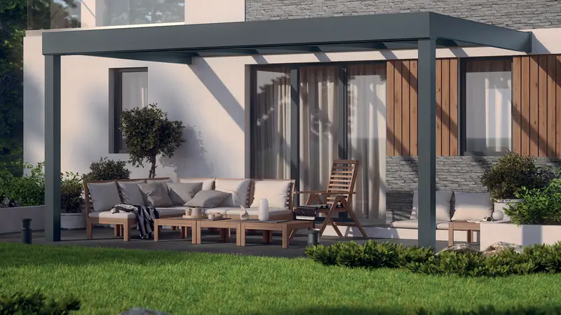 Aluminium-Überdachung von MF Metall & Glasverarbeitung